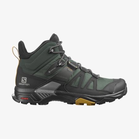 Salomon X ULTRA 4 MID GORE-TEX Mens Hiking Boots Green | Salomon South Africa